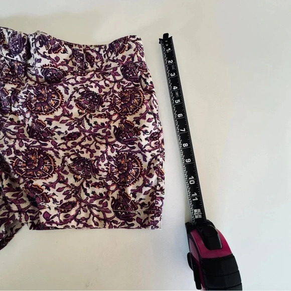 Ann Taylor Loft || Linen Shorts Purple Ivy Floral sz 8 - Picture 7 of 7